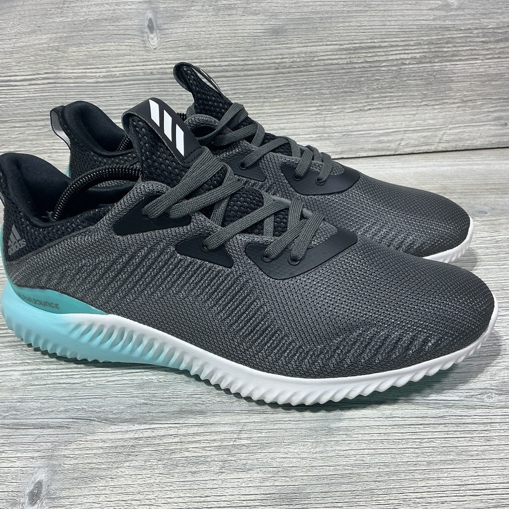 Adidas Alpha Bounce Running Training Shoes Women's Size 11 Graphite Gray Aqua